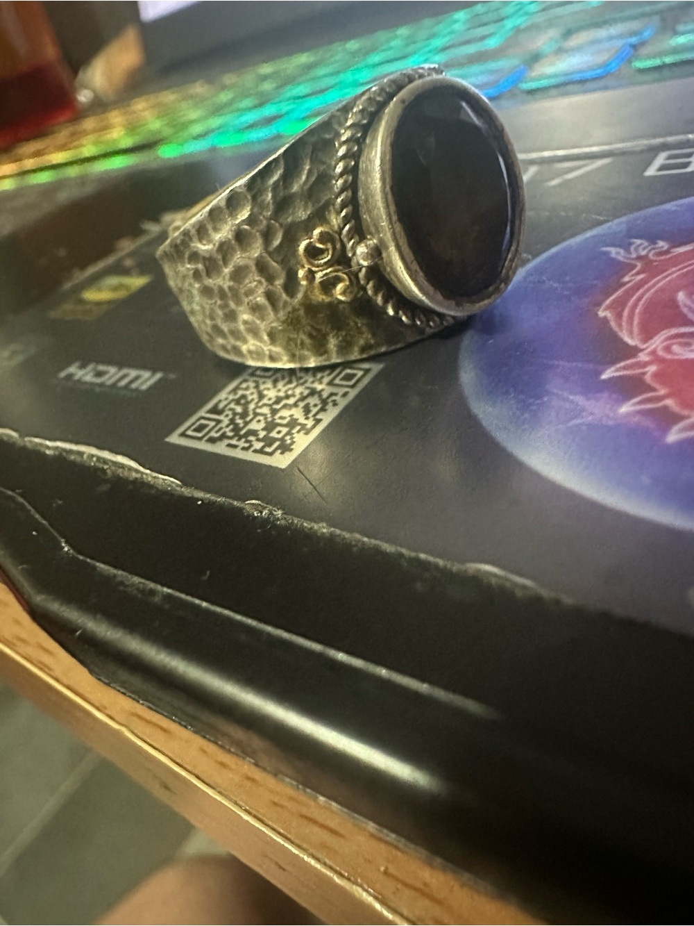 Gabriel & Co Designer Black Onyx solid silver with solid gold accents Men Ring